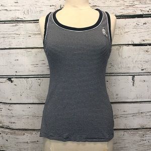 Lauren Ralph Lauren Navy/White Striped Tank Large